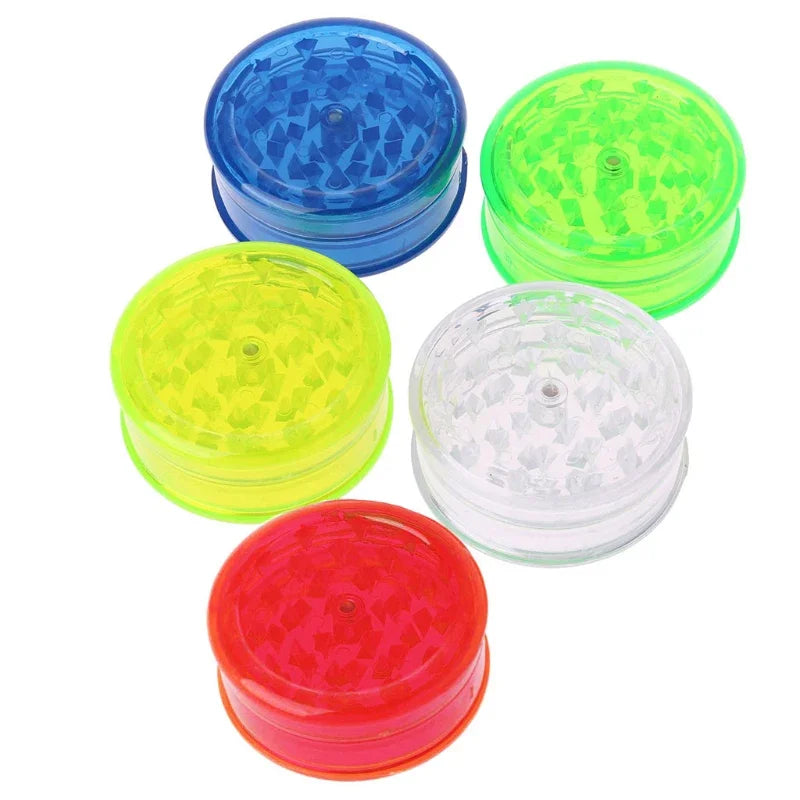 3 Layer Accessories Round Shape Plastic Herb Grinder Tobacco Spice Crusher