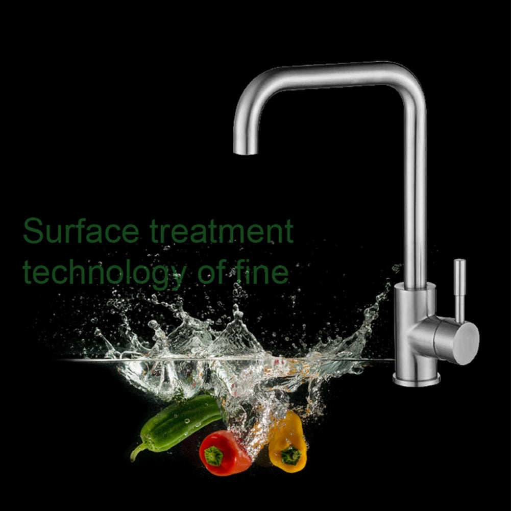 304 Stainless Steel Kitchen Faucet Hot Cold Water Mixer Single Handle Pull Out Sink Faucet Deck Mounted Water Tap