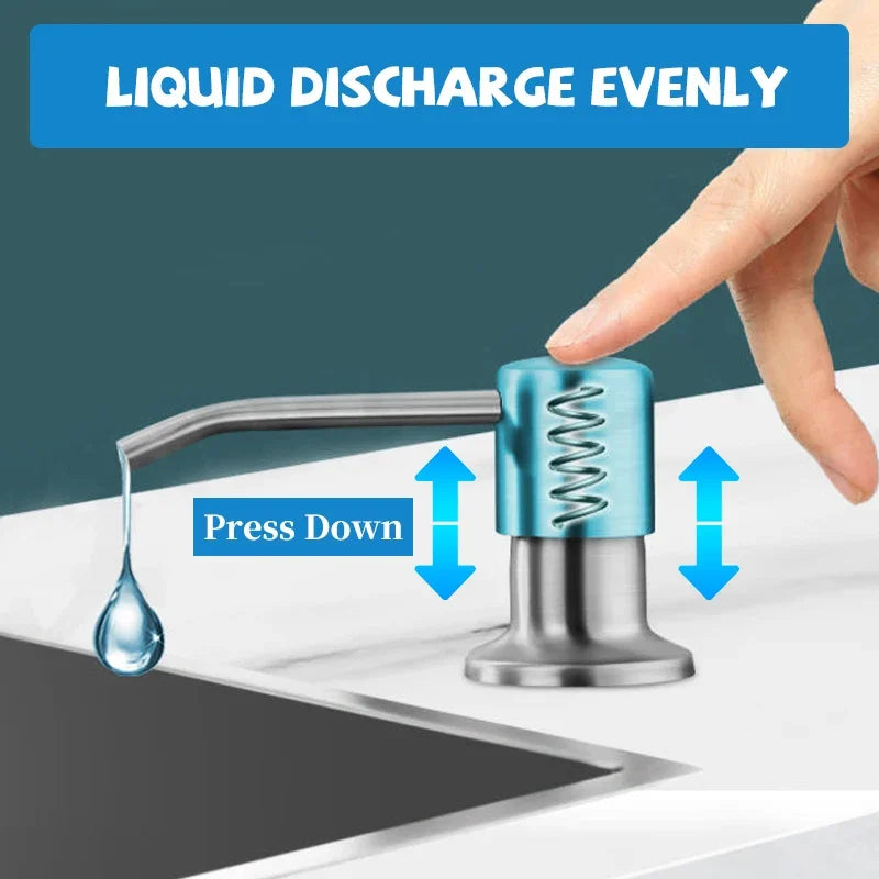 1/2PCS Stainless Steel Liquid Soap Dispenser Pump Kitchen Sink Hand Pressure Liquid Dispenser Kitchen Hardware Accessories