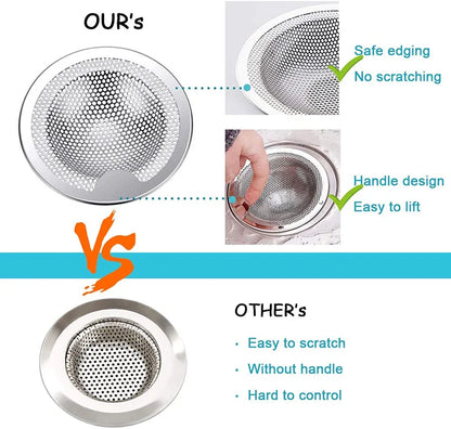 Kitchen Sink Filter Stainless Steel Sink Sewer Mesh Strainers Kitchen Tools Bathroom Floor Drains Hair Catcher Waste Plug Filter