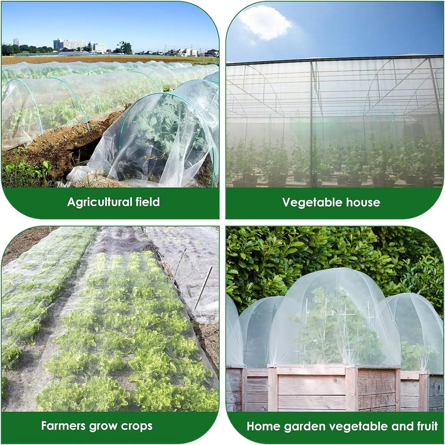 Vegetables Plant Insect Protection Net Garden Fruit Care Cover Flowers Greenhouse Protective Net Pest Control Anti-Bird 60 Meshs