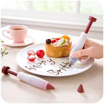 Baking Tools Food Grade Silicone Chocolate Squeeze Sauce Writing Decorating Pen Cake Writing Pen G Milking Pen