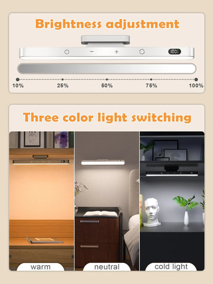 LED Touch Light Desk Lamp: Modern Style, Magnetic Design, Rechargeable Night Light