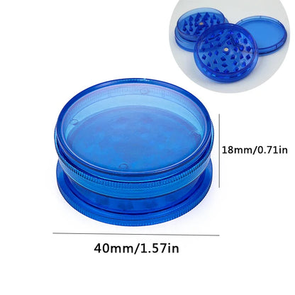 3 Layer Accessories Round Shape Plastic Herb Grinder Tobacco Spice Crusher