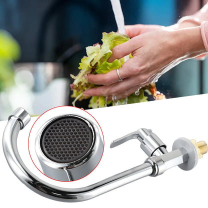 Upgrade Your Kitchen: Single Handle Swivel Kitchen Faucet - Zinc Alloy Construction for Durability