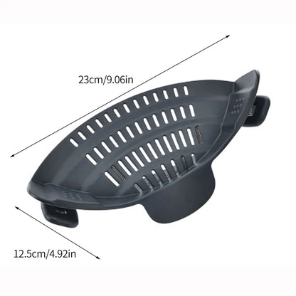 Silicone Kitchen Strainer Clip On Pots and Pans Drain Rack Pasta Noodle Vegetable Fruit Strainer Colander Kitchen Gadgets