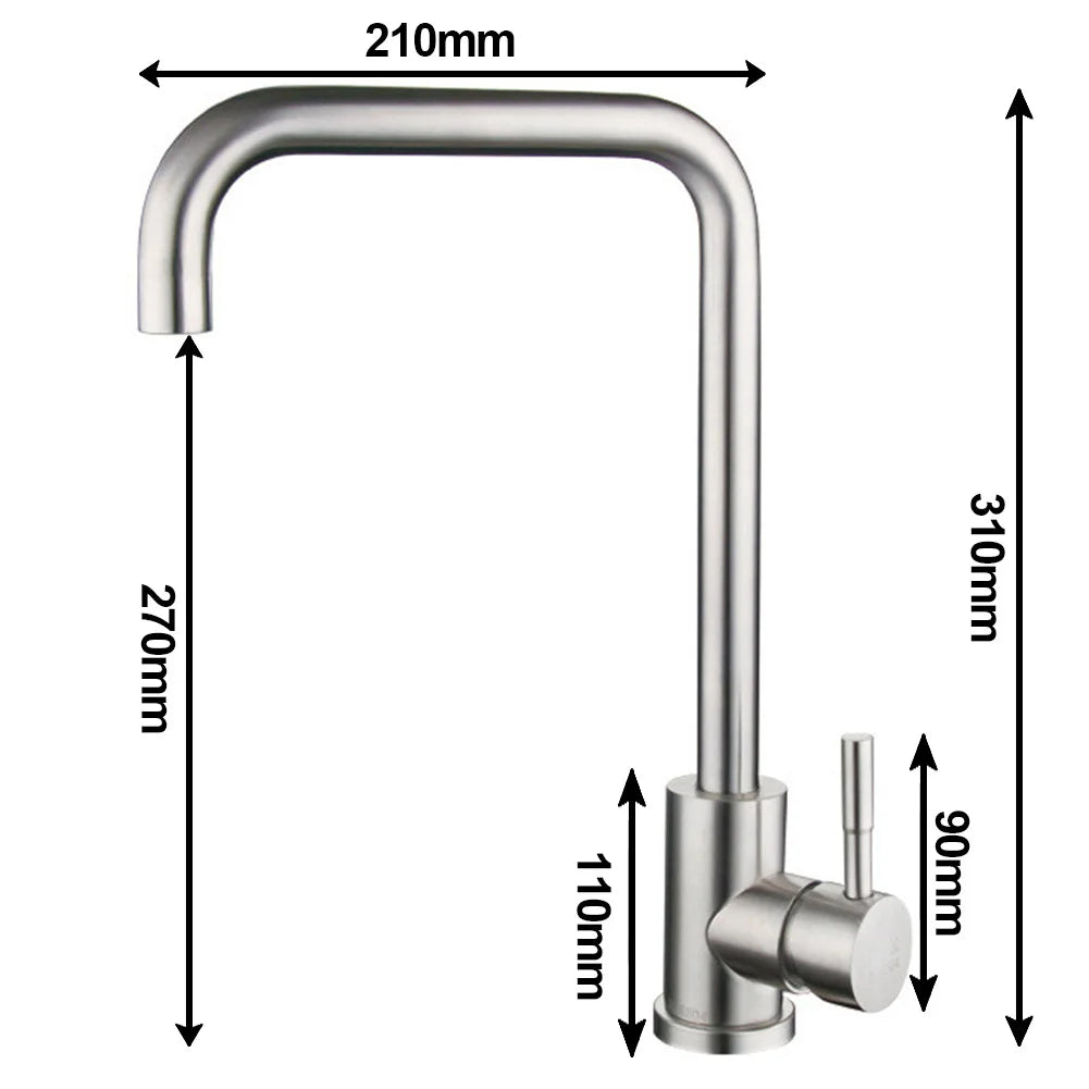 304 Stainless Steel Kitchen Faucet Hot Cold Water Mixer Single Handle Pull Out Sink Faucet Deck Mounted Water Tap