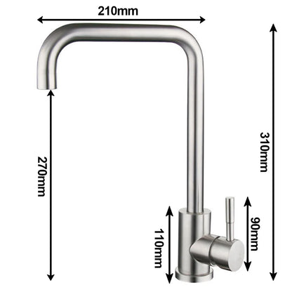 304 Stainless Steel Kitchen Faucet Hot Cold Water Mixer Single Handle Pull Out Sink Faucet Deck Mounted Water Tap