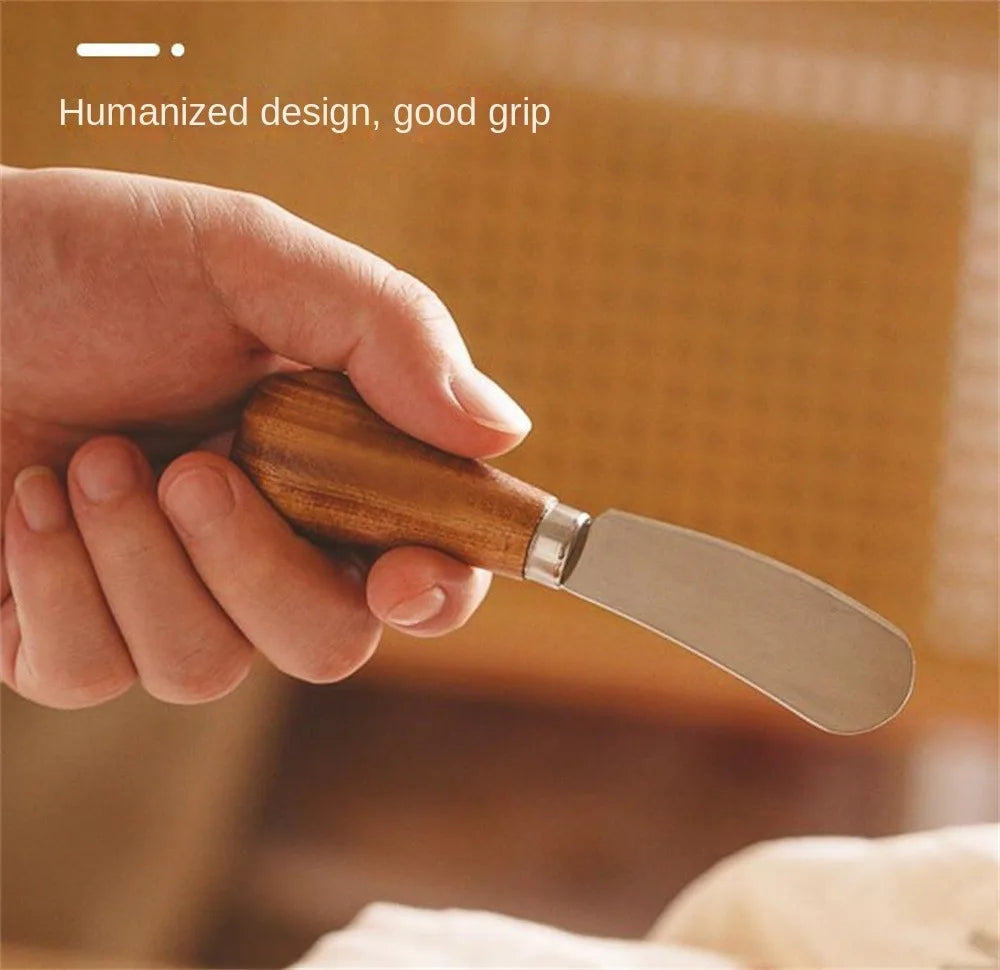 Wooden Handle Butter Cutter Knife | Cheese Slicer Knives | Toast Breakfast Utensil Jam Spreaders