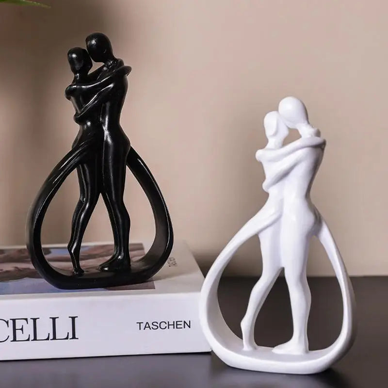 Modern Abstract Hugging Couple Statue Home Decoration Figure Sculptures